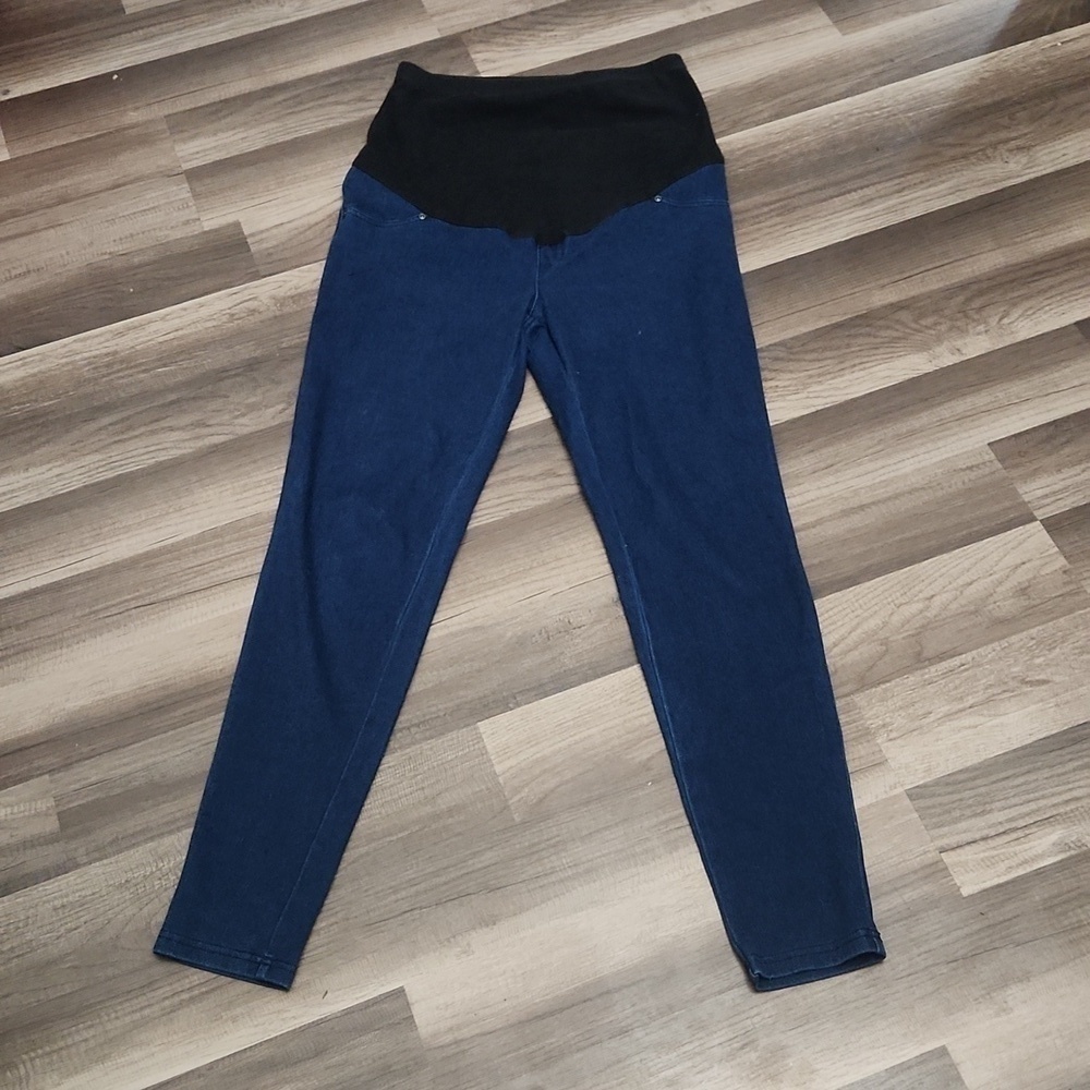 Time AND True Dark Wash Full Pannel Maternity Jeans Size Small 4/6